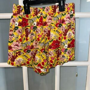Bando Chill Shorts in Sunshine Super Bloom Size L Colorful Maximalism Beach Boho